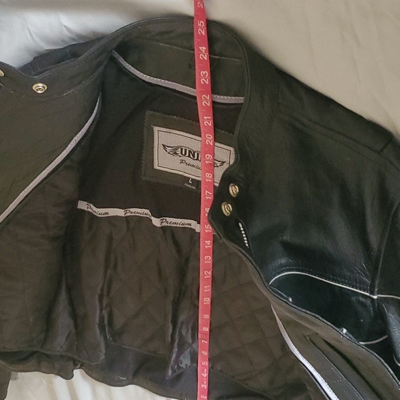 Like new- Unik Cafe racer style leather jacket sz 42 - Picture 10 of 11